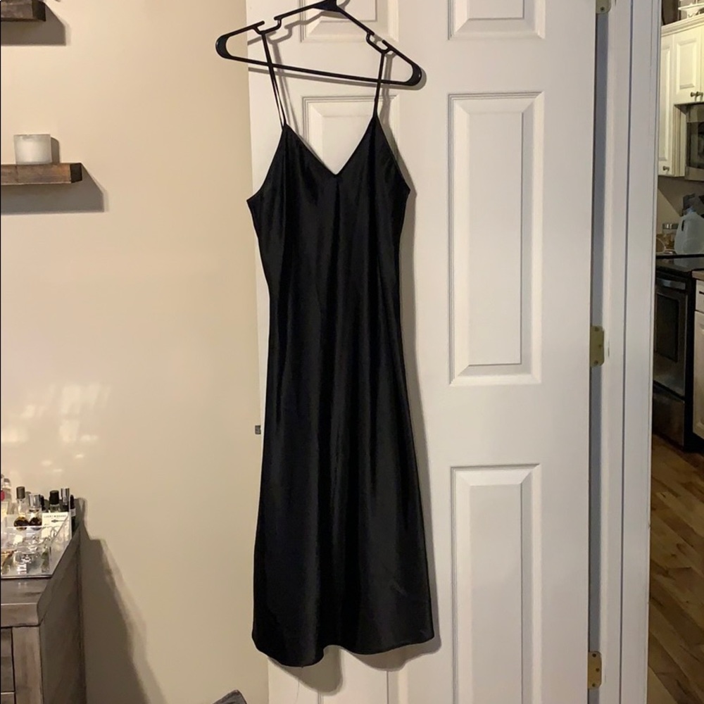 Black silk dress